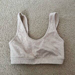Women's Ribbed Bralette - Light Gray
